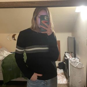 Pink rose stripped sweater